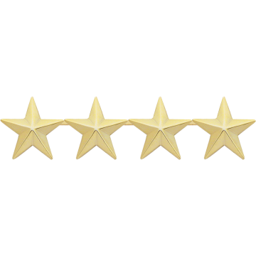 Smith & Warren C518S_4 Four Smooth Stars - 3/4" Height (Individual)