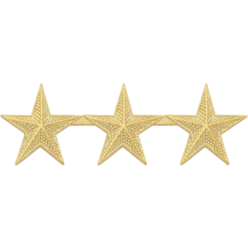 Smith & Warren C519F_3 Three Embossed Stars - 5/8" Height (Individual)