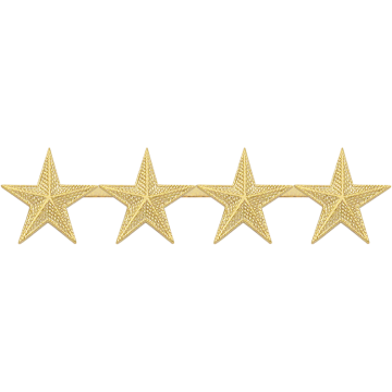 Smith & Warren C519F_4 Four Embossed Stars - 5/8" Height (Individual)