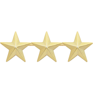 Smith & Warren C519S_3 Three Smooth Stars - 5/8" Height (Individual)