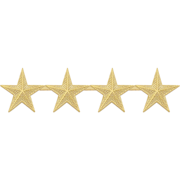 Smith & Warren C520F_4 Four Embossed Stars - 1/2" Height (Individual)