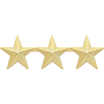 Smith & Warren C520S_3 Three Smooth Stars - 1/2" Height (Individual)