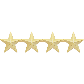 Smith & Warren C520S_4 Four Smooth Stars - 1/2" Height (Individual)