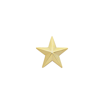 Smith & Warren C521S One Smooth Star - 3/8" Height (Individual)