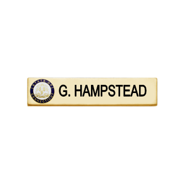 Smith & Warren C558CS Large Nameplate with Seal (3"W X 0.625"H)