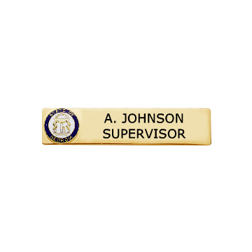 Smith & Warren C558S_2 Two-Line Nameplate with Seal (2.500"W X 0.560"H)