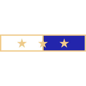 Smith & Warren C580_3 Two Section Service Award Bar w/ 3 Stars (1-7/8" x 3/8")