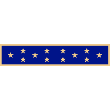Smith & Warren C586 One Section Service Award Bar with 12 Stars (1-7/8" x 3/8")