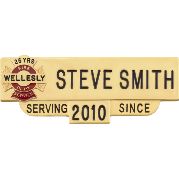 Smith & Warren C602L_M1908PRE Fire Department Service Nameplate