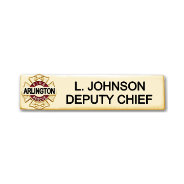 Smith & Warren C603_M1913E_2 Two-Line Fire Rescue Nameplate (3.000"W X 0.750"H)