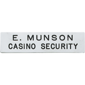 Smith & Warren C604_2 Large Two-Line Nameplate (3.000"W X 0.750"H)