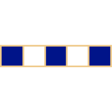 Smith & Warren C703 Five Section Service Award Bar (1-7/8" x 3/8")