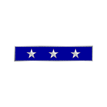 Smith & Warren C707B Service Award Bar with 3 Stars (1-7/8" x 3/8")