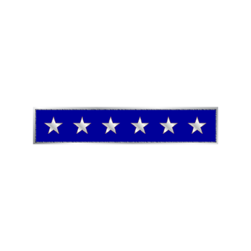 Smith & Warren C707E Service Award Bar with 6 Stars (1-7/8" x 3/8")