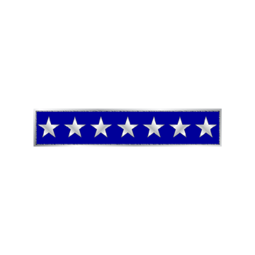 Smith & Warren C707F Service Award Bar with 7 Stars (1-7/8" x 3/8")