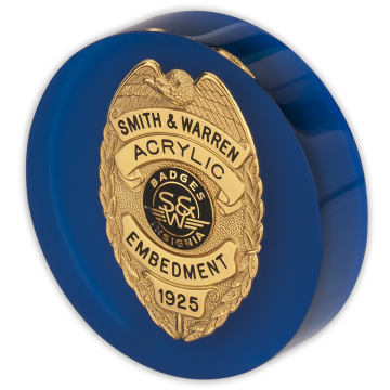 Smith & Warren Colored Lucite 4" Circle Embedment L715E
