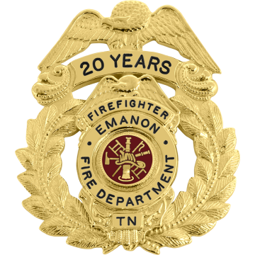 Smith & Warren E402_M494 Wreath Badge w/ Applied Eagle Top Badge (2-3/4" x 2-1/8")