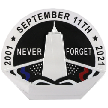 Blackinton FlexBadge FLX3829-911 - 9/11 Memorial Shield (2-13/16" x 2-1/2")