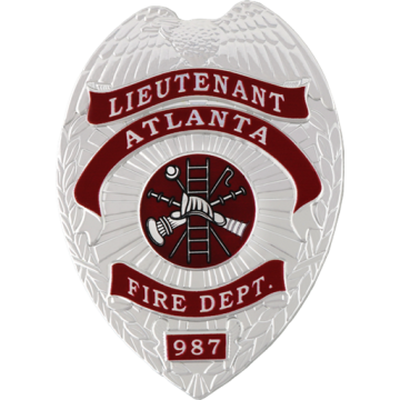 Blackinton FlexBadge FLX879-HR Shield with Eagle and Reverse Enamel Panels (3-1/16" x 2-1/4")