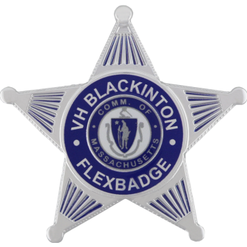 Blackinton FlexBadge FLX891-R Five-Point Star with Reverse Enamel Panels (2-5/8")