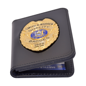 Smith & Warren Duty Leather Double ID Case With Outside Badge Mount