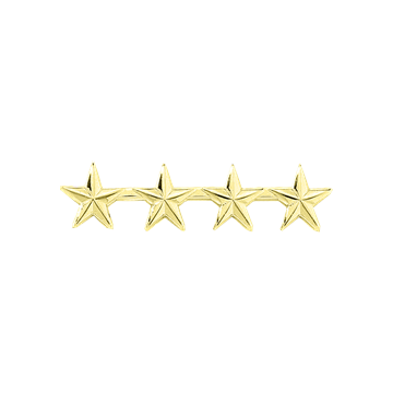 Blackinton J104 4 Stars 1/2" Smooth - GOLD (Pair)