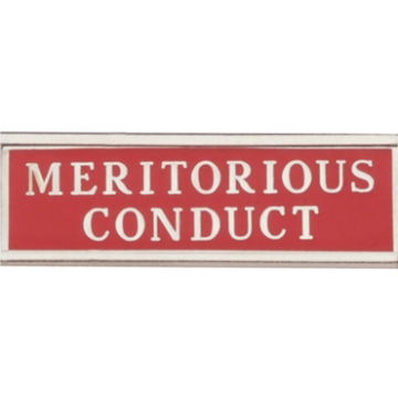 Blackinton J202-MC Meritorious Conduct Commendation Bar - Silver (3/8")