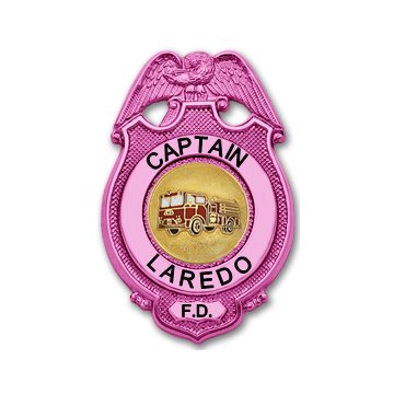 Smith & Warren M103_PI Breast Cancer Awareness Shield Badge w/ Eagle (2-7/8" x 1-7/8")