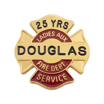 Smith & Warren M1908 Ladies Aux. Fire Dept. Service Pin (7/8")