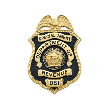 Smith & Warren M204TAC Small Shield Badge w/ Enamel Background (2-1/4" x 1-1/2")