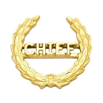 Smith & Warren M427 Small Wreath Badge with Applied Letters (1-1/8" x 1-1/4")