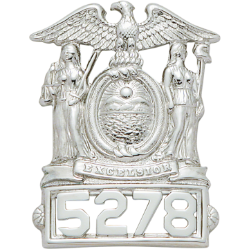 Smith & Warren S101 New York Coat of Arms Hat Badge (2-3/4" x 2-1/4")