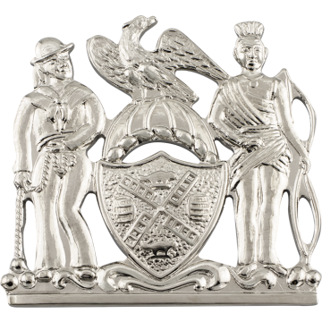 Smith & Warren S102CO New York Coat of Arms Hat Badge (2" x 2-1/8")