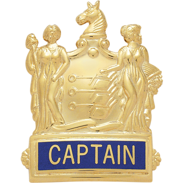 Smith & Warren S103A New Jersey Coat of Arms Hat Badge (2.820" x 2.150")
