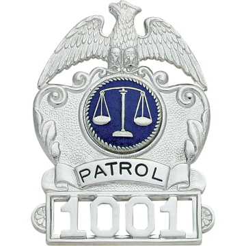 Smith & Warren S105 Eagle Top Shield Hat Badge (3" x 2.300")