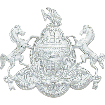 Smith & Warren S117 Pennsylvania Coat of Arms Hat Badge (1.730" x 1.980")