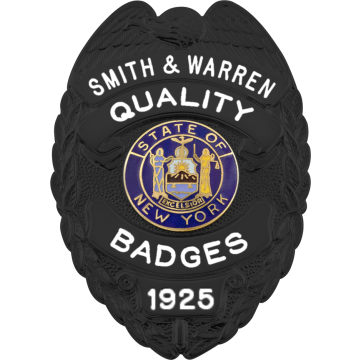 Smith & Warren S155 Matte Black Eagle Top Badge (3-1/8" x 2-1/4")