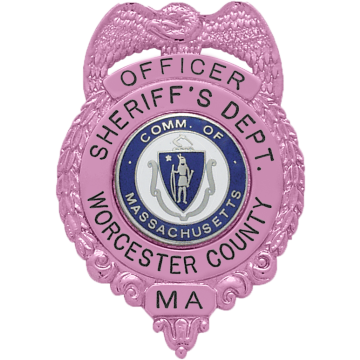 Smith & Warren S163_PI Breast Cancer Awareness Eagle Top Shield (2.610" x 1.780")