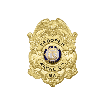 Smith & Warren S209 Small Eagle Top Shield Badge (1-7/8" x 1-3/8")