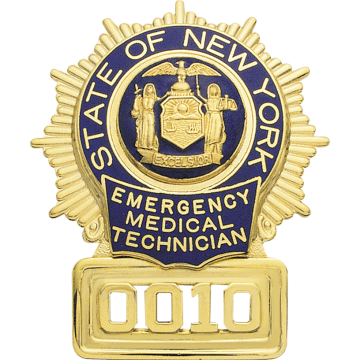 Smith & Warren S25EMT New York State Emergency Medical Technician Badge (2-3/4" x 2.270")