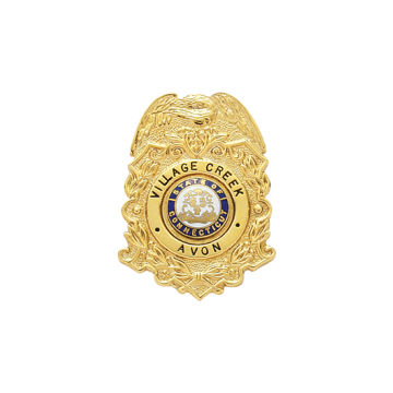 Smith & Warren S272 Small Eagle Top Shield Badge with Circle Panel (1.760" x 1.350")