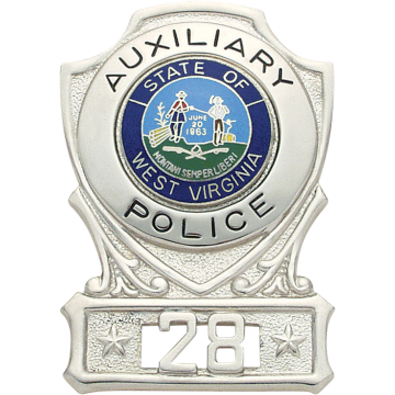 Smith & Warren S28 Hat Badge Shield with Applied Numbers (2-1/2" x 1-3/4")