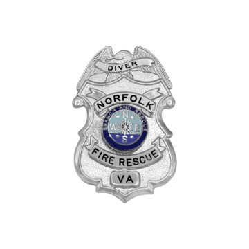 Smith & Warren S307 Small Eagle Top Shield Badge (1-3/4" x 1-1/8")
