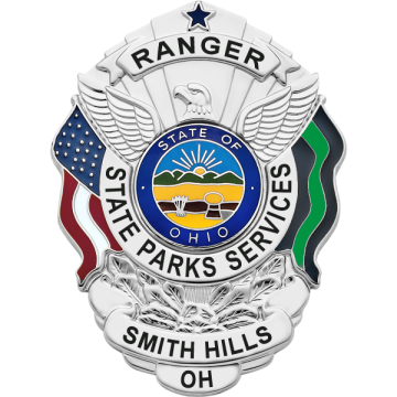 Smith & Warren S503_GRL U.S. Shield Badge with Thin Green Line Flag (3" x 2-1/4")