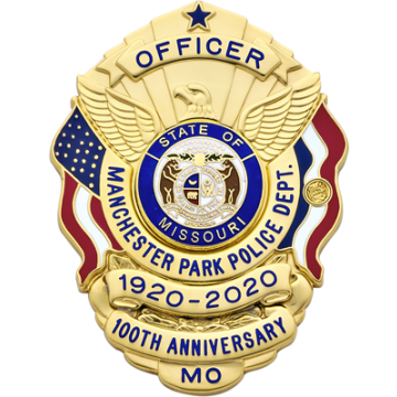 Smith & Warren S503AMO U.S. Shield Badge with Missouri Flag (3" x 2-1/4")