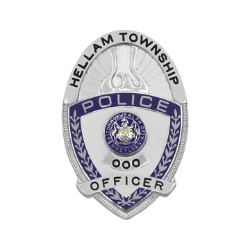 Smith & Warren S514A Small Oval Police Shield with Enamel (2-1/4" x 1-1/2")