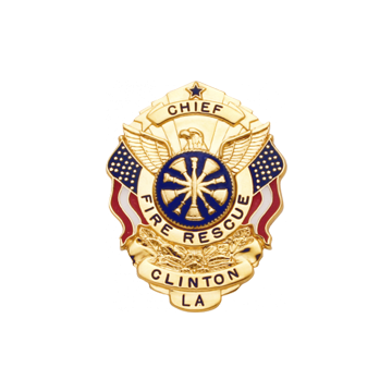 Smith & Warren S517 Small Shield Badge with Flags (1-7/8" x 1-1/2")