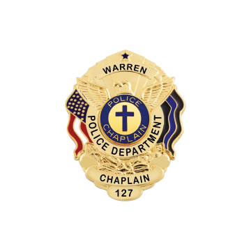 Smith & Warren S517_BL Thin Blue Line Shield Badge (1-7/8" x 1-1/2") 