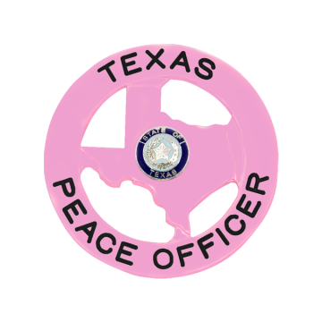 Smith & Warren S540 Pink Breast Cancer Awareness Texas Cutout in Circle Badge (2-1/4")