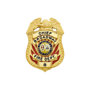 Smith & Warren S554 Small Eagle Top Fire Shield with Flames (2-1/4" x 1-5/8")